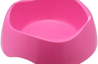 Beco Pets, Cuenco de bambú para Comida y Agua para Perros, Antideslizante, fácil de Limpiar, Rosa, pequeño