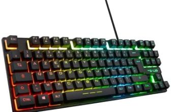 The G-Lab Keyz Caesium TKL: Teclado Gamer alámbrico con Entrada USB, de 87 Teclas QWERTY, Multicolor con retroiluminación LED – Gaming, Compacto sin Teclado numérico para PC/PS4/PS5/Xbox, 2022