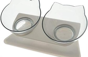 Deirdre Agnes Cuenco Doble para Gatos Cuenco para Perros con Soporte alimentación para Mascotas Cuenco de Agua para Gatos Comida para Gatos Cuenco para Mascotas comedero para Perros,7cm