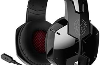 KROM Auricular Gaming KYN -NXKROMKYN- Sonido Stereo, Altavoces 50mm, Diadema Ajustable, Micro Flexible, Jack 3.5 mm, Compatible Nintendo Switch, PS4,PS5, PC, Color Negro, Rojo