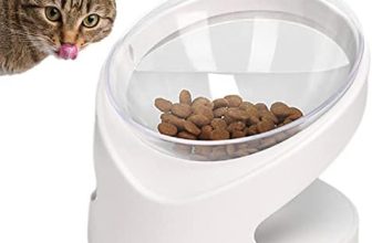 Comedero elevado para gatos – Cuencos resistentes 15 grados para gatos, cuenco agua para mascotas, comedero multifuncional para mascotas y bebedero para gatos pequeños, cuenco