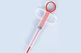 DDBuy® Alimentador de medicina para mascotas, jeringas de punta de silicona, herramienta dispensadora de alimentación, con 2 puntas de silicona suave, gatos, animales de bebé (rojo)