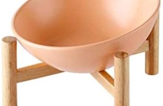 ZHHAOXINPA Cuenco De Alimentación para Mascotas, Cuenco para Mascotas Elevado E Inclinado con Soporte De Madera para Gatos Y Perros Alimentador De Agua para Mascotas Sin Derrames