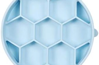 Zceplem Tazón de comida lenta para mascotas, platos de alimentación lenta para perros, cuencos interactivos de panal de abeja, cuenco antideslizante con ventosa inferior, duradero para evitar asfixia