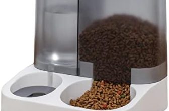 Dificato Dispensador agua, alimentador mascotas y dispensador agua | Dispensador alimentos y agua por gravedad, alimentador gran capacidad para mascotas para perros, gatos y conejo
