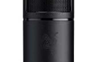 Razer Seiren Emote – Micrófono de condensador USB para transmisión, Micrófono para Streaming (Compacto con amortiguador, patrón de grabación supercardioide, LED Chroma) Negro