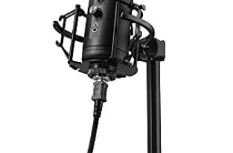 Trust Gaming GXT 256 Exxo Micrófono USB, Patrón Cardioide, con Filtro Pop, USB, RGB, Micrófono Streaming para Grabación, Podcasting, Radiodifusión, PC, PS4 y PS5 – Negro