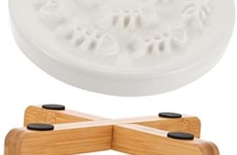 Yardwe 1 juego de cuencos de cerámica para mascotas de comida lenta para gatos, cuenco de alimentación lenta para perros, cuenco elevado para mascotas, cuenco de agua de cerámica