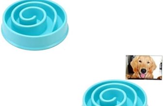 POPETPOP 2 cuencos de agua para perros, antiasfixia, cuenco de comida para mascotas, cuenco de alimentación para mascotas, cuenco de comida grueso, plato de comida azul para cachorros