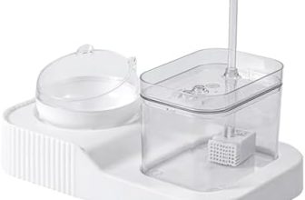 Eolaks Comedero para Mascotas y dispensador de Agua | Dispensador de Alimentos alimentador de tazones 2 en 1 | Juego de Cuencos Desmontables para Comida húmeda y Seca para Gatos, para Mascotas