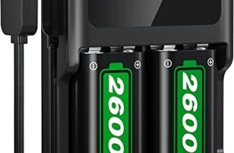 Batería de Controlador Xbox One, Xbox Mando Batería 2 x 2600mAH Recargable para Xbox One/Xbox Serie S/X Mando inalámbricos Elite, Juegos de Batería y Cargador