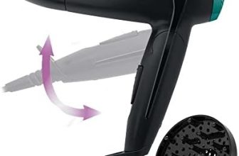 Remington Secador de Pelo Pequeño Compact, Secador de Viaje, Plegable, 2000 W, Concentrado, Difusor Compacto, 3 Temperaturas, 2 Velocidades, Rejilla Trasera Desmontable, Gancho Para Colgar, D1500