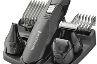 Remington Recortadora de Barba y Cortapelos Edge – Barbero y Máquina de Cortar Pelo Inalámbrico, Cuchillas de Acero Inoxidable, 6 Accesorios, Base de Almacenamiento, 40 min Autonomía – PG6030