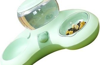 Bexdug Cuenco Doble para Mascotas, alimentación para Mascotas sin estrés, alimentación para Mascotas Antideslizante, sin estrés, Cuencos alimentación Dobles para Gatos, Platos