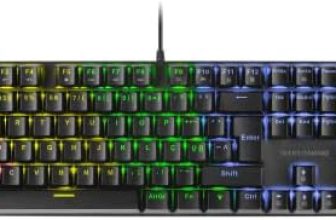 Mars Gaming MK422 Negro, Teclado Mecánico Gaming RGB, Antighosting, Switch Mecánico Rojo, Idioma Portugués