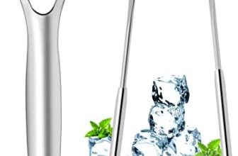 Brencco 2 limpiadores de lenguas de acero inoxidable, raspador de lengua, cepillo de lengua para limpieza bucal, reciclable, fácil de limpiar, respetuoso con el medio ambiente y práctico