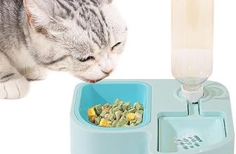 EACTEL Cuencos para Gatos | Cuenco para Mascotas con dispensador Agua automático | Cuenco para Mascotas alimentación y riego Multifuncional antivómito Desmontable 500 ml para Gatos