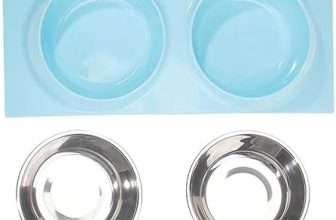 Jacekee Juego de Cuencos de Comida para Perros – Cuencos elevados para Comida y Agua,Juego de Cuencos Dobles para Perros con Cuenco alimentador para Mascotas, Adecuado para Gatos, Cachorros y Gatitos