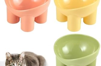 Fanshiontide 3 cuencos elevados para gatos, cuencos antideslizantes para alimentación de gatos con tres patas, cuenco antideslizante estable para gatos, cuenco antivómito para gatos, cuencos de