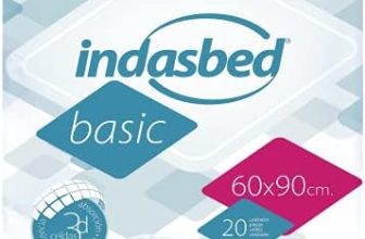 Indasbed Basic Protector Cama, 60 x 90 cm – Color Blanco, 20 Unidades (Paquete de 1)