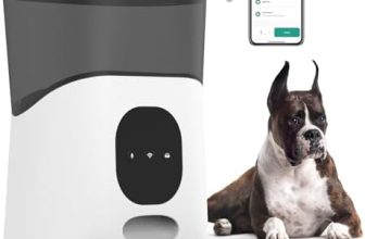 Pawmate Alimentador automático para gatos de 5 L, alimentador inteligente para mascotas con Wi-Fi para gatos y perros, alarmas de distribución y grabadora de voz, 1-6 comidas por día