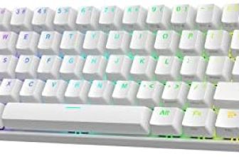 Teclado Mecánico Redragon K530-W Pro Draconic 60 % inalámbrico RGB, Bluetooth/2,4 GHz/con cable, 61 teclas, teclado compacto para juegos 100 % intercambiable en caliente, Interruptor marrón táctil