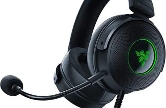 Razer Kraken V3 , Auriculares para juegos con cable USB y Razer Chroma RGB (Diafragmas de Titanio de 50 mm TriForce, THX Spatial Audio, Micrófono Retráctil Cardioide HyperClear, Chroma RGB) Negro