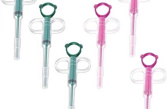 Yeesabella 6 dispensadores de píldoras para mascotas, disparador de medicina, alimentador de píldoras, émbolo de píldoras, empujador de jeringa de tableta de punta suave, alimentador de medicamentos