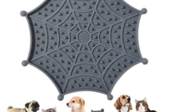 Alfombrilla para lamer perros, alimentador lento con ventosa, tapete para distracción para mascotas, baño, entrenamiento, aseo