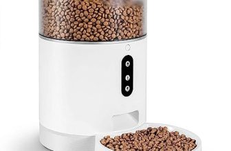 Comedero Automático para Gatos de 4 litros, Dispensador Inteligente de Alimentos Secos para Mascotas, Alimentador con Temporizador, Llamada de Comida con Grabación de Voz de 5 S