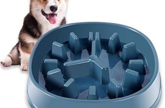 Cuenco de alimentación lenta para perros, cuencos de alimentación lenta para perros grandes y medianos, cuenco de alimentación para mascotas, comedero interactivo para evitar hinchazón y asfixia