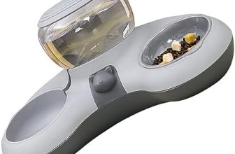 Gomice Cuencos Agua y Comida para Mascotas,Plato alimentación para Mascotas sin estrés | Cuencos Dobles para Perros con diseño dispensador Agua 1,4 L, Desmontables