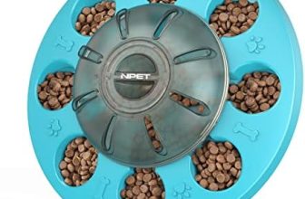 NPET Rompecabezas de golosinas para perros, cuencos de alimentación lenta, dispensador interactivo de golosinas para mascotas, alimentador de juguetes para aburrimiento, entrenamiento de coeficiente