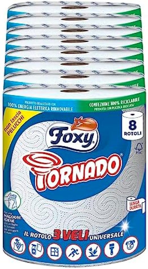 Foxy Tornado | 6 Rolls | 300 Sheets Per Roll | 3-ply Universal Roll - View #2