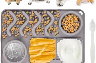 Alljia Alfombrilla para lamer 3 en 1 para perros 2.0 Pro – Alimentador lento para gatos y cachorros, juguetes para perros para aliviar la ansiedad, alfombrilla para lamer, alimentación lenta